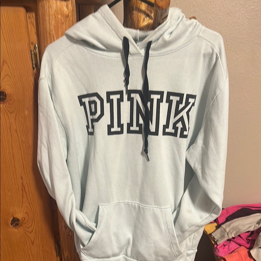 PINK Victoria's Secret Blue Sweater with Collegiate Style